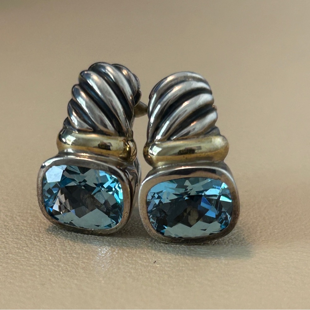 David Yurman Blue Topaz earrings